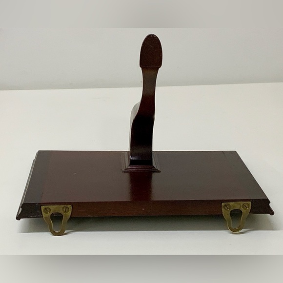 Vtg Virginia Metalcrafters Colonial Williamsburg Mahogany Chippendale Wall Shelf - Picture 13 of 16